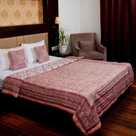 Rosewood Jaipuri Cotton Quilt